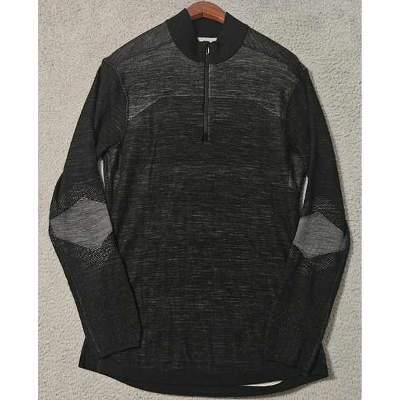 Smartwool Intraknit 200 Mens Large Black Gray Stretch Merino Thermal Base Layer - Picture 1 of 10